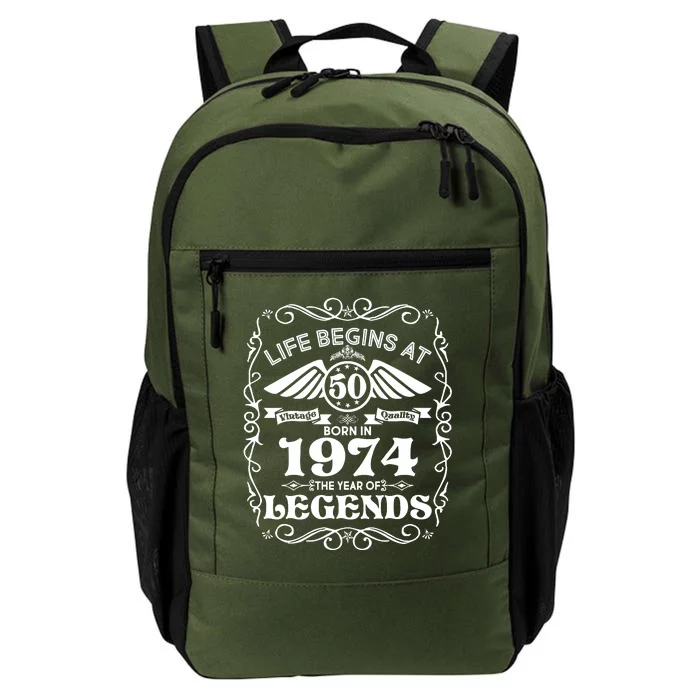 Life Begins At 50 Born In 1974 Year Of Legends Daily Commute Backpack