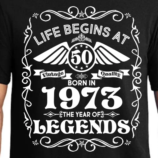 Life Begins At 50 Born In 1973 Year Of Legends Pajama Set