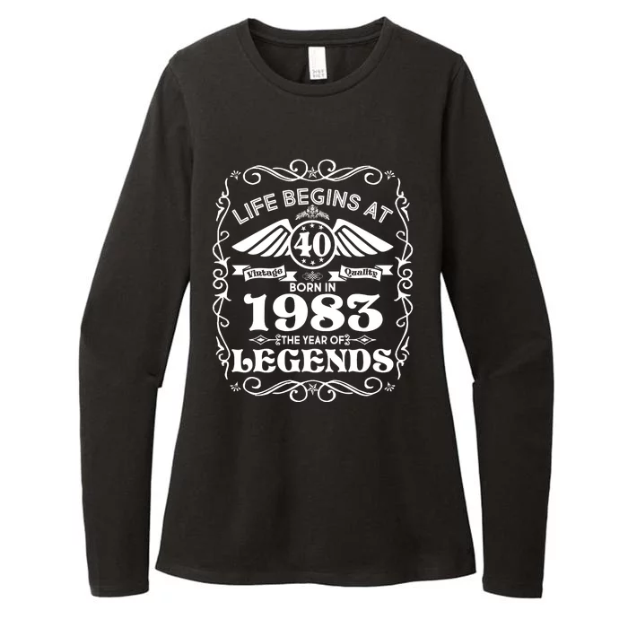 Life Begins At 40 Born In 1983 Year Of Legends Womens CVC Long Sleeve Shirt