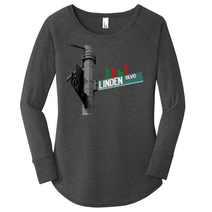 Linden Blvd A Tribe Called Quest Women's Perfect Tri Tunic Long Sleeve Shirt