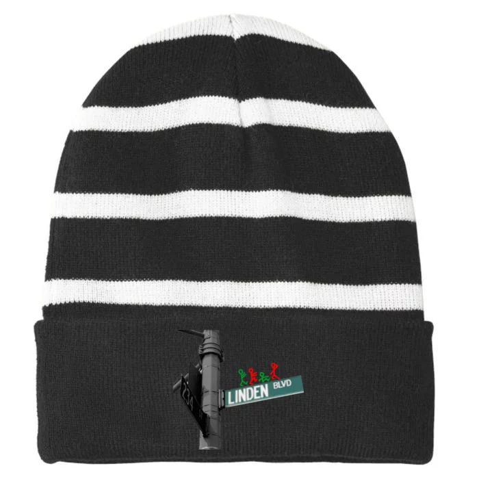 Linden Blvd A Tribe Called Quest Striped Beanie with Solid Band