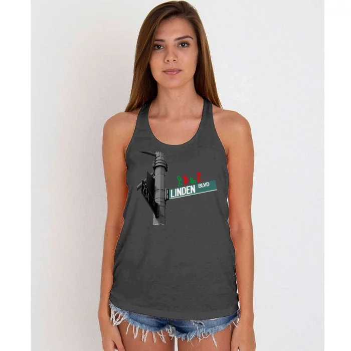 Linden Blvd A Tribe Called Quest Women's Knotted Racerback Tank