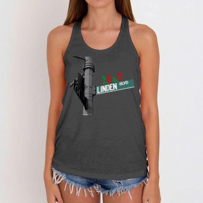 Linden Blvd A Tribe Called Quest Women's Knotted Racerback Tank