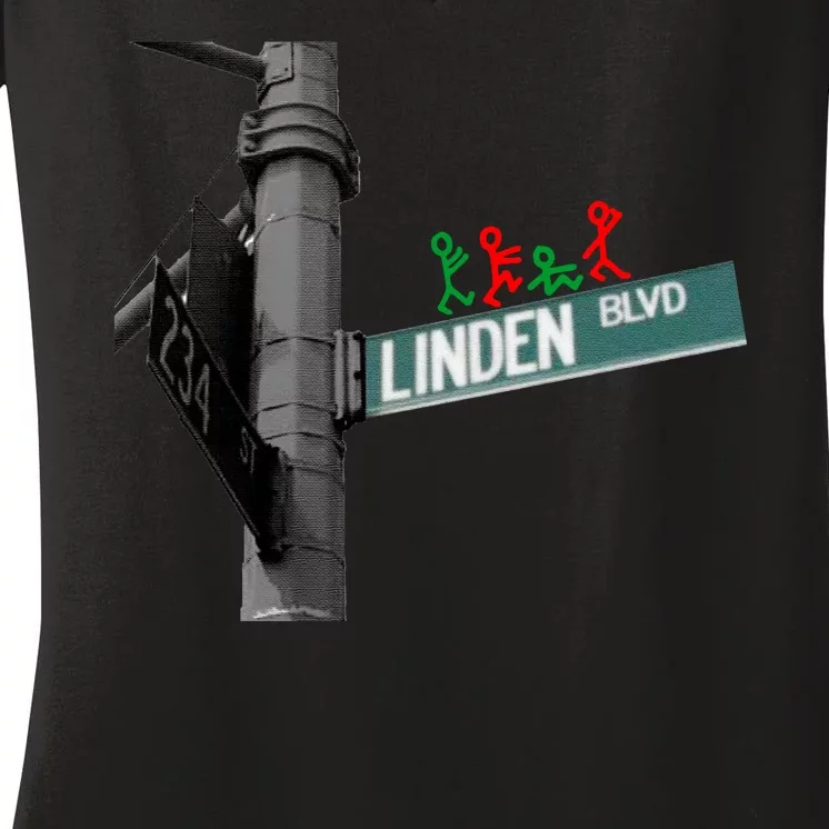 Linden Blvd A Tribe Called Quest Women's V-Neck T-Shirt