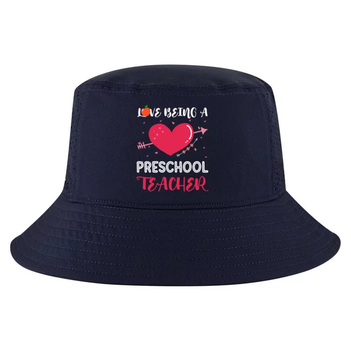 Love Being A Preschool Teacher Heart Valentines Day Teaching Gift Cool Comfort Performance Bucket Hat