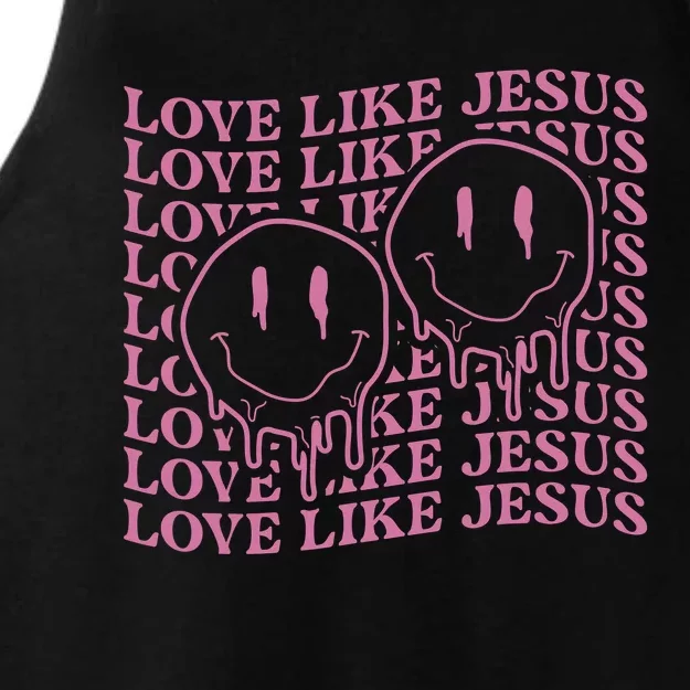 Look Back And Thank God Jesus Christian Faith Inspirational Ladies Tri-Blend Wicking Tank