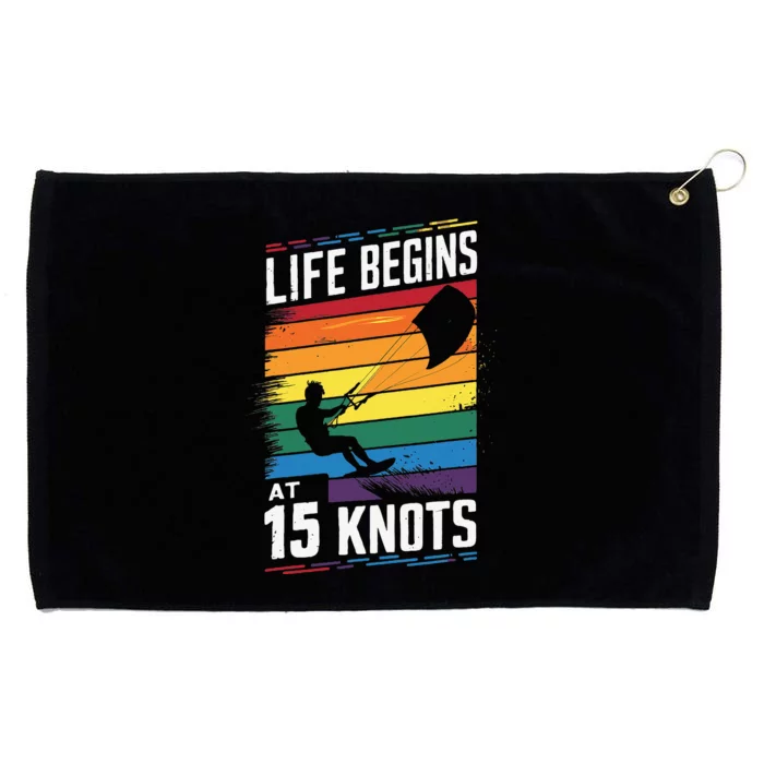 Life Begins At 15 Knots Grommeted Golf Towel