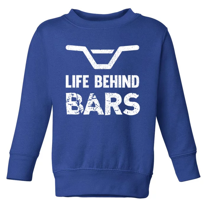 Life Behind Bars Distressed Bmx Gift Toddler Sweatshirt