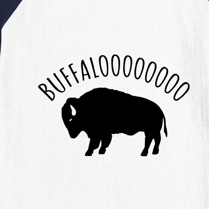 Lucky Buffalo Buffalooo Bison Nature Wildlife Design Baseball Sleeve Shirt