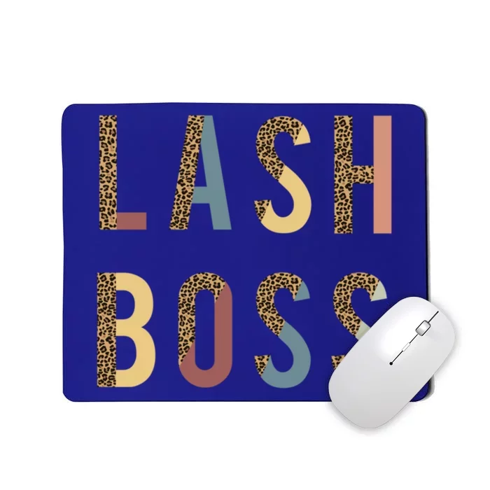 Lash Babe Boss Hustler Artist Tech Eyelash Extention Leopard Gift Mousepad