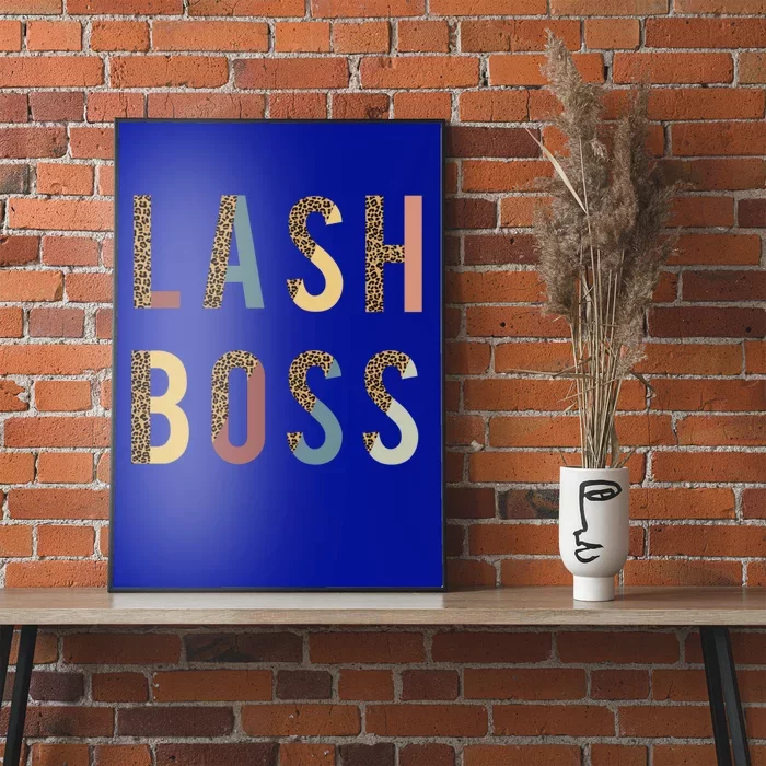 Lash Babe Boss Hustler Artist Tech Eyelash Extention Leopard Gift Poster