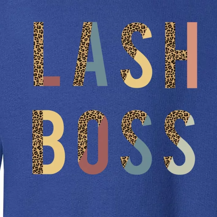 Lash Babe Boss Hustler Artist Tech Eyelash Extention Leopard Gift Toddler Sweatshirt