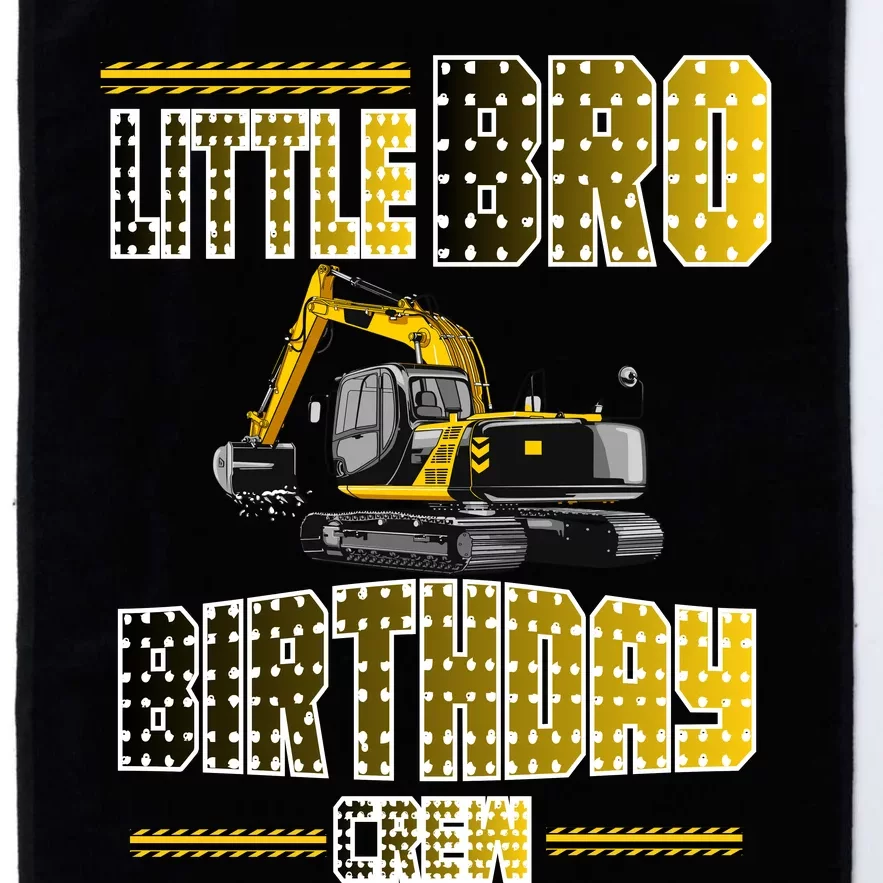 Little Bro Brother Of The Birthday Crew Party Excavator Platinum Collection Golf Towel