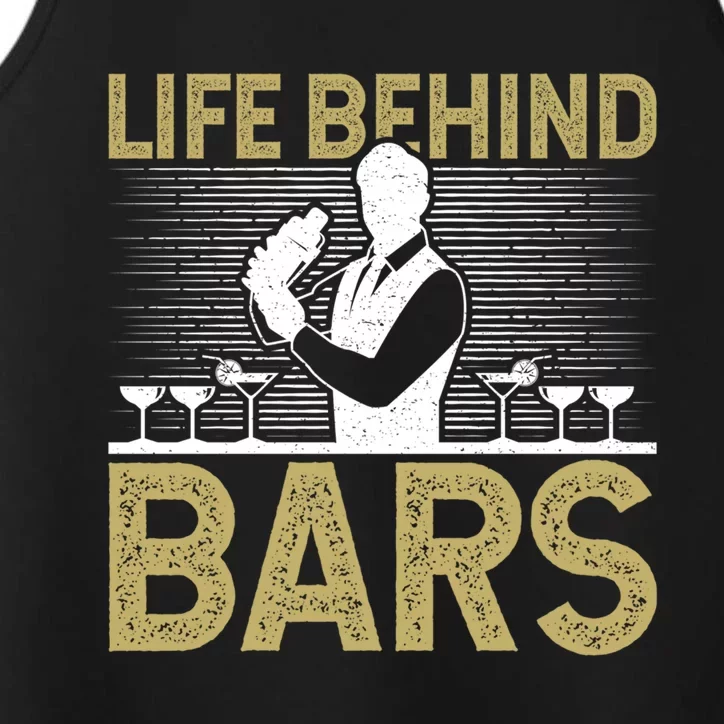 Life Behind Bars Funny Bartender Gift Performance Tank