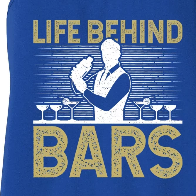 Life Behind Bars Funny Bartender Gift Women's Racerback Tank