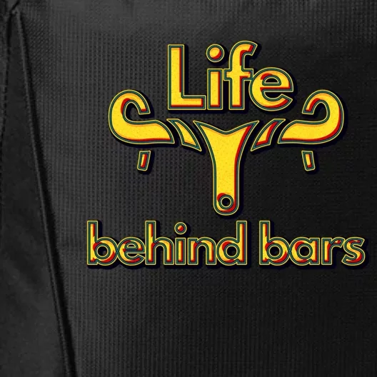 Life Behind Bars Funny Bicycle Biker Gift City Backpack