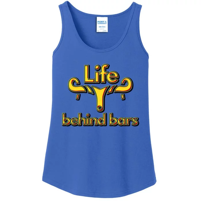 Life Behind Bars Funny Bicycle Biker Gift Ladies Essential Tank