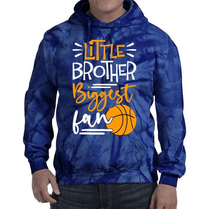 Little Brother Biggest Fan Basketball, Basketball Boy Tie Dye Hoodie