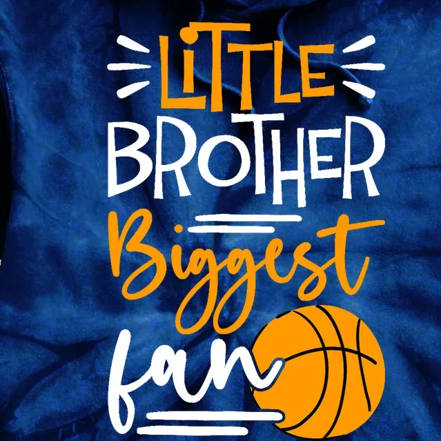 Little Brother Biggest Fan Basketball, Basketball Boy Tie Dye Hoodie