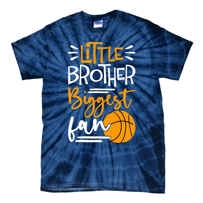 Little Brother Biggest Fan Basketball, Basketball Boy Tie-Dye T-Shirt