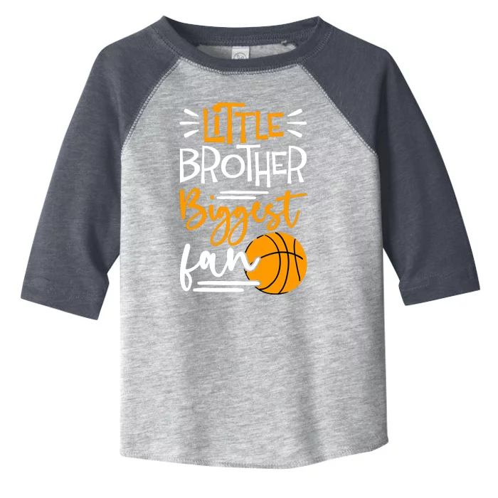 Little Brother Biggest Fan Basketball, Basketball Boy Toddler Fine Jersey T-Shirt