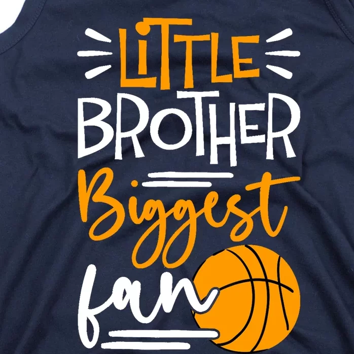 Little Brother Biggest Fan Basketball, Basketball Boy Tank Top