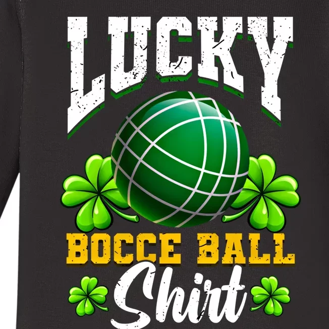 Lucky Bocce Ball Gift Italian Game Bocce Cool Gift Baby Long Sleeve Bodysuit