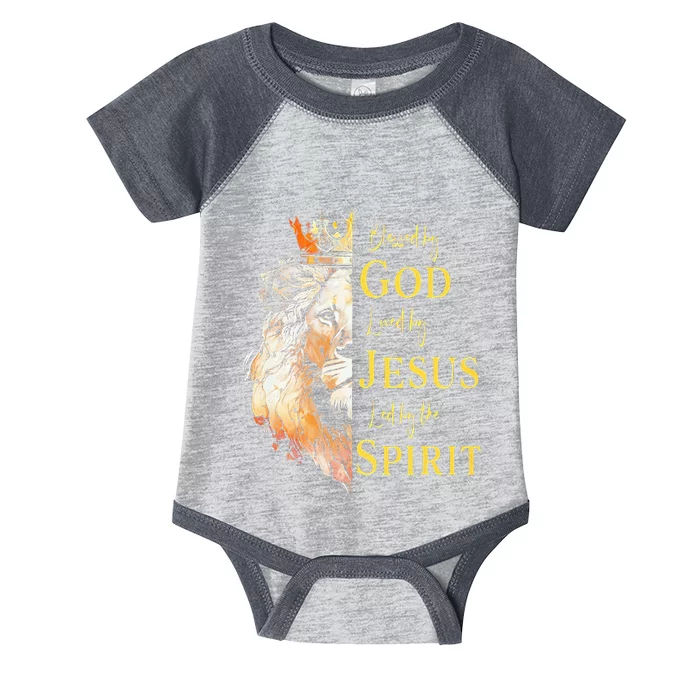 Lion Blessed By God Loved By Jesus Led Buy The Spirit Infant Baby Jersey Bodysuit