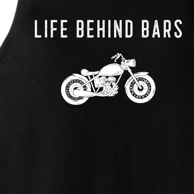 Life Behind Bars Funny Biker Motorcycle Gift Ladies Tri-Blend Wicking Tank