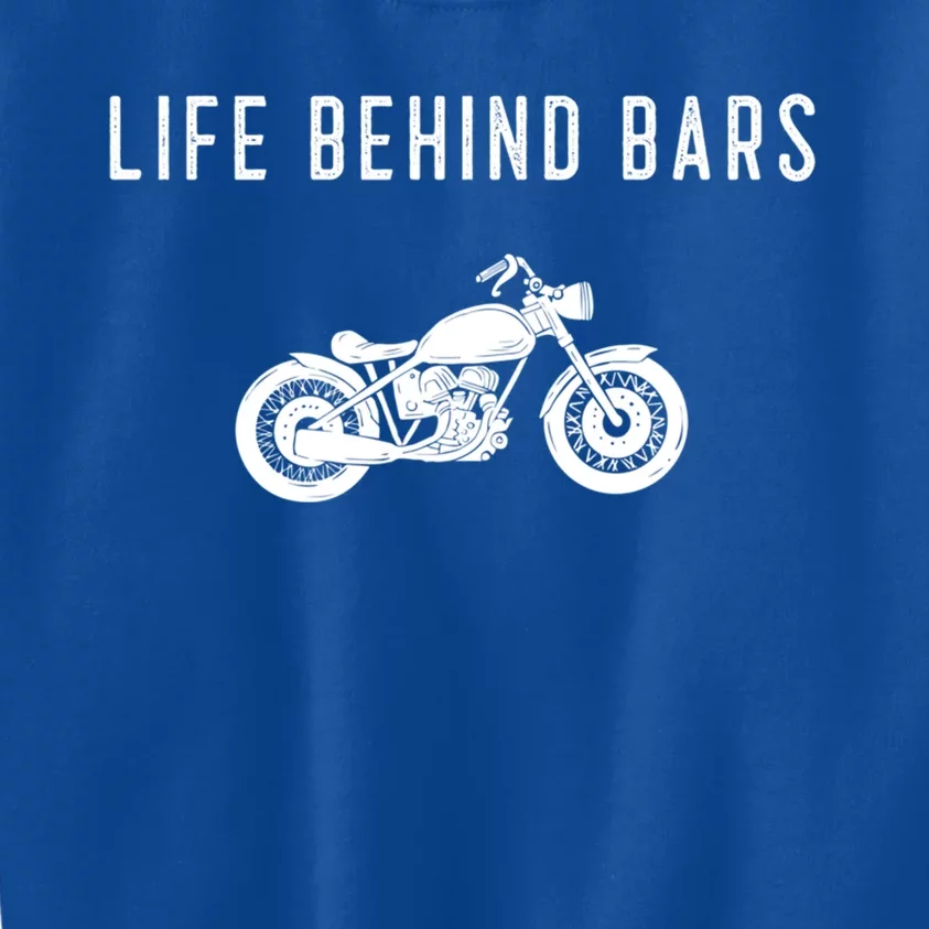 Life Behind Bars Funny Biker Motorcycle Gift Kids Sweatshirt