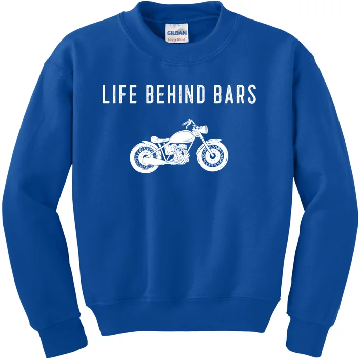 Life Behind Bars Funny Biker Motorcycle Gift Kids Sweatshirt