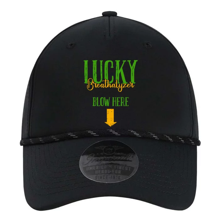 Lucky Breathalyzer Blow Here St Patricks Day Funny Sarcastic Performance The Dyno Cap