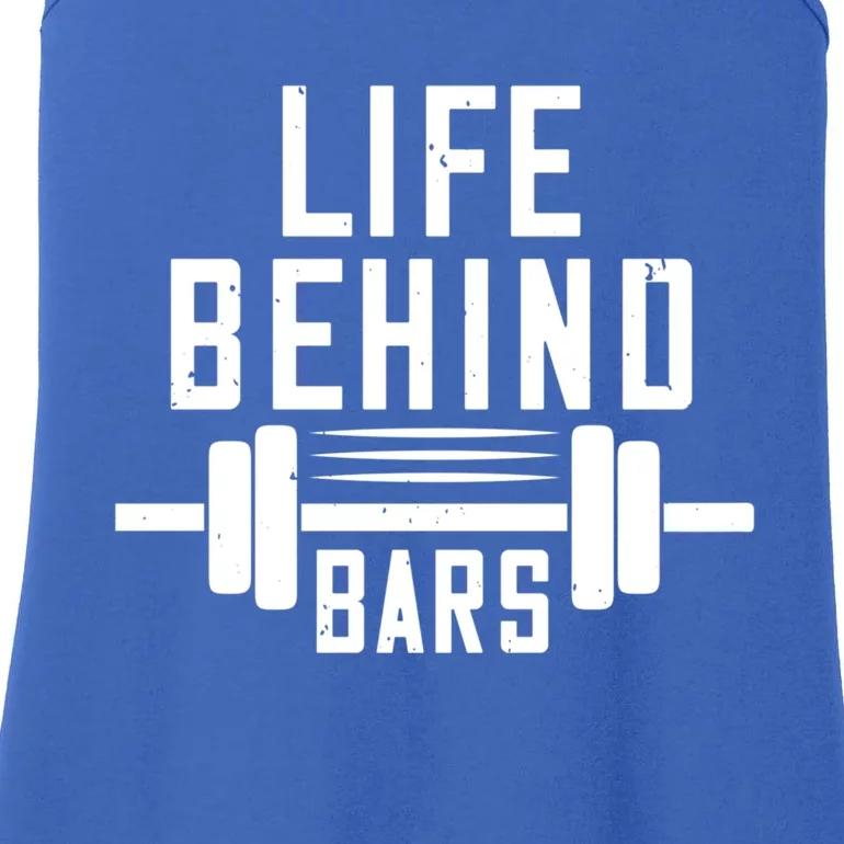 Life Behind Bars Gift Funny Gym Workout Gift Ladies Essential Tank