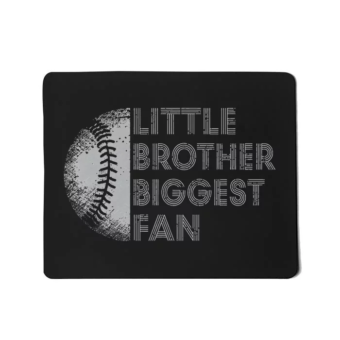 Little Brother Biggest Fan funny Baseball Season Mousepad