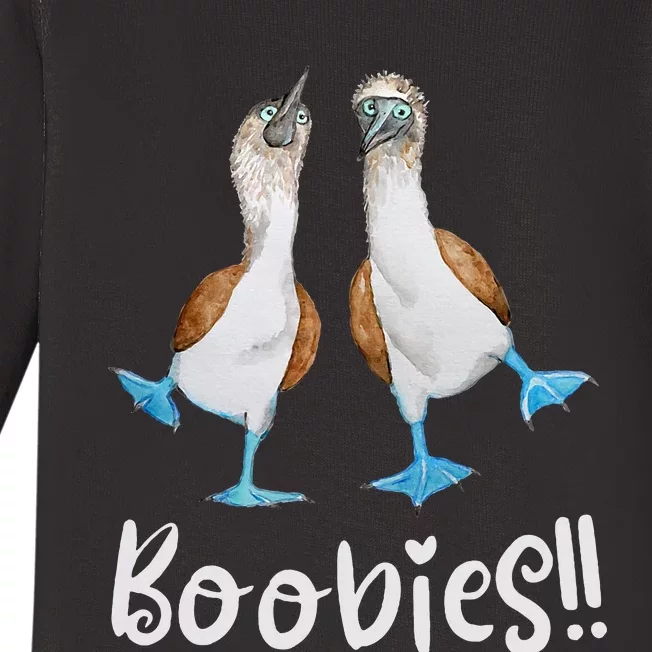 Love Bluefooted Boobies Bird Nerd For Birdwatching Baby Long Sleeve Bodysuit