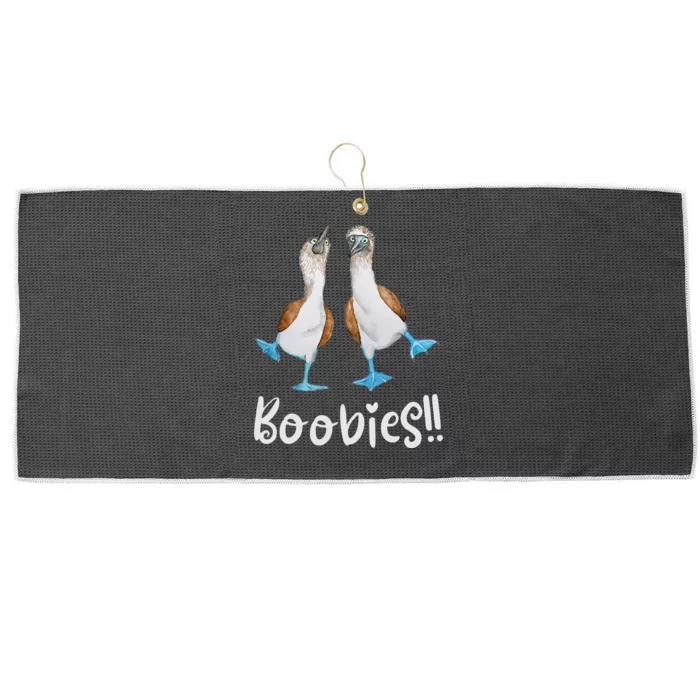 Love Bluefooted Boobies Bird Nerd For Birdwatching Large Microfiber Waffle Golf Towel