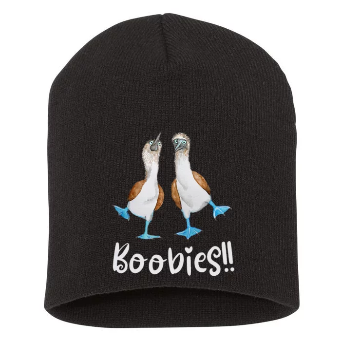 Love Bluefooted Boobies Bird Nerd For Birdwatching Short Acrylic Beanie