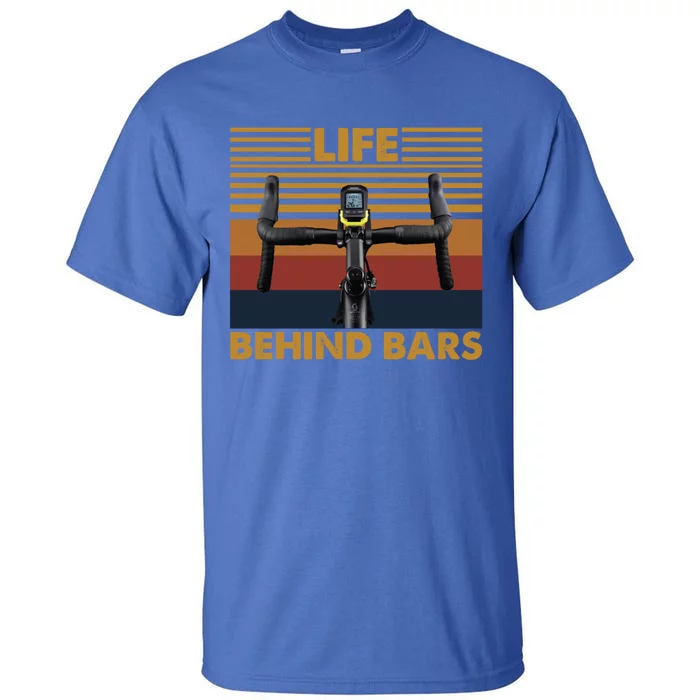 Life Behind Bars Funny Cycling Vintage Retro Gift Tall T-Shirt