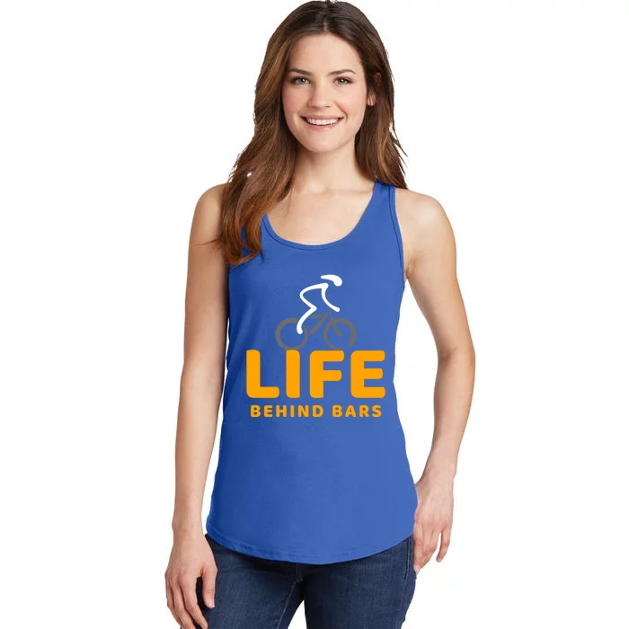 Life Behind Bars Funny Cyclist Bicycle Gift Ladies Essential Tank