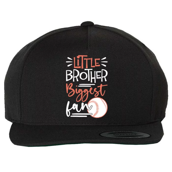 Little Brother Biggest Fan Baseball Season Wool Snapback Cap