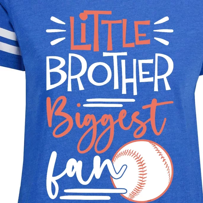 Little Brother Biggest Fan Baseball Season Enza Ladies Jersey Football T-Shirt