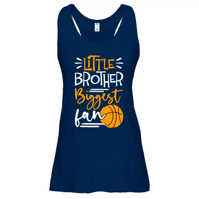 Little Brother Biggest Fan Basketball, Basketball Ladies Essential Flowy Tank