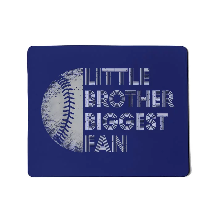 Little Brother Biggest Fan Baseball Season Gift Mousepad