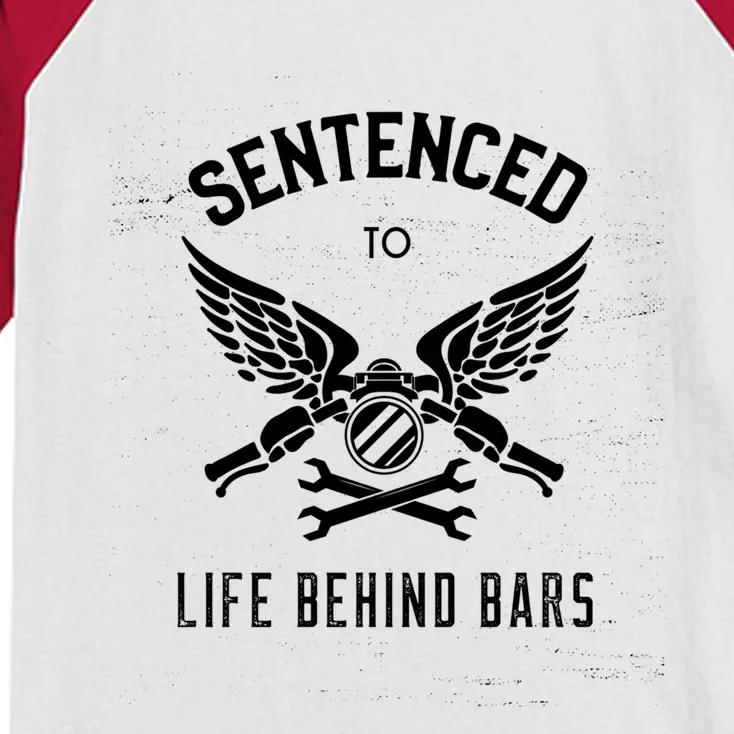 Life Behind Bars Funny Sentenced To Life Behind Bars Gift Kids Colorblock Raglan Jersey