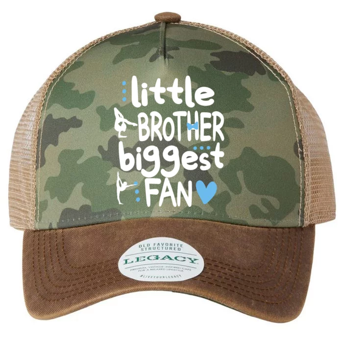 Little Brother Biggest Fan Gymnastics Brother Of A Gymnast Legacy Tie Dye Trucker Hat