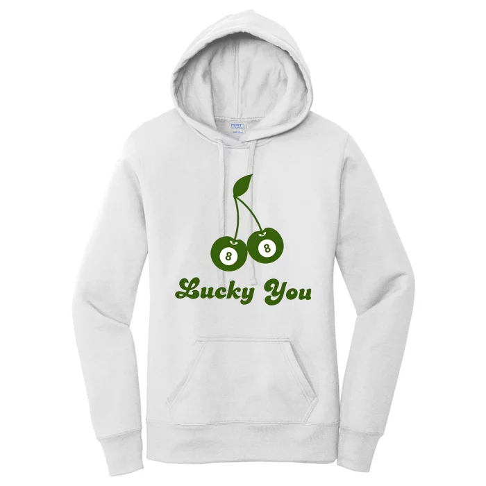 Lucky Baby Ball 8 Ball Cherry Women's Pullover Hoodie