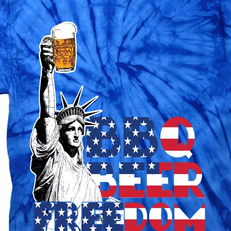 Liberties Bbq Beer Freedom 4th Of July Ing Beer Lovers Gift Tie-Dye T-Shirt