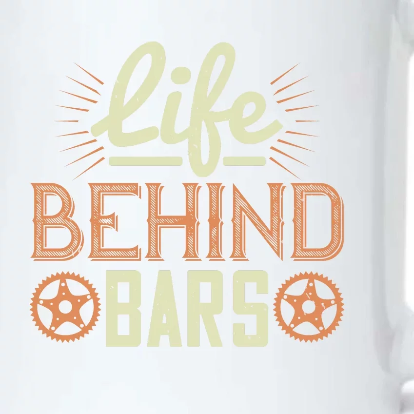 Life Behind Bars Mountain Biking Black Color Changing Mug