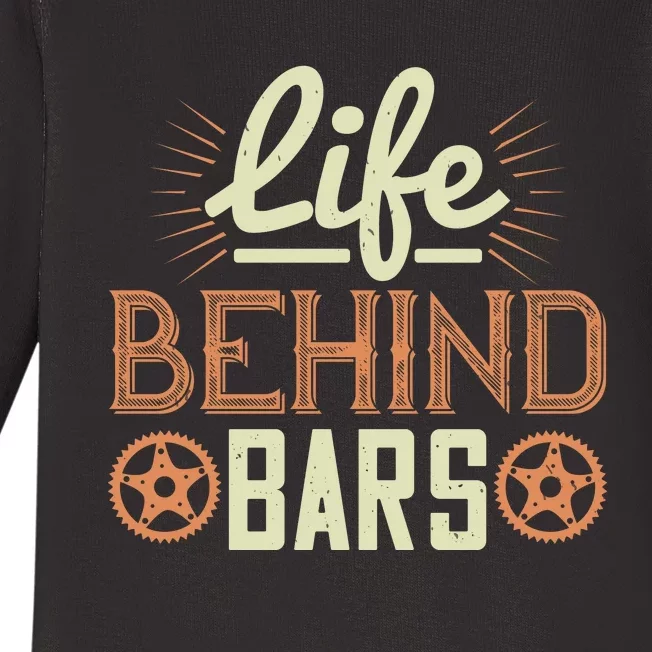 Life Behind Bars Mountain Biking Baby Long Sleeve Bodysuit