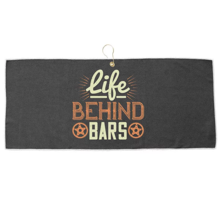 Life Behind Bars Mountain Biking Large Microfiber Waffle Golf Towel